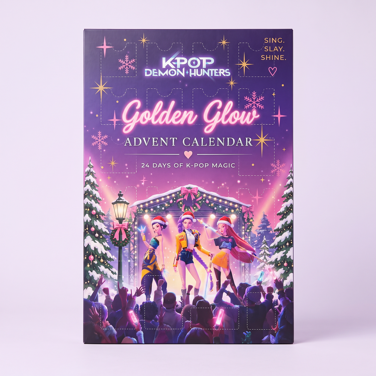 Golden Glow K-Pop Advent Calendar — 24 Collectible Keychains